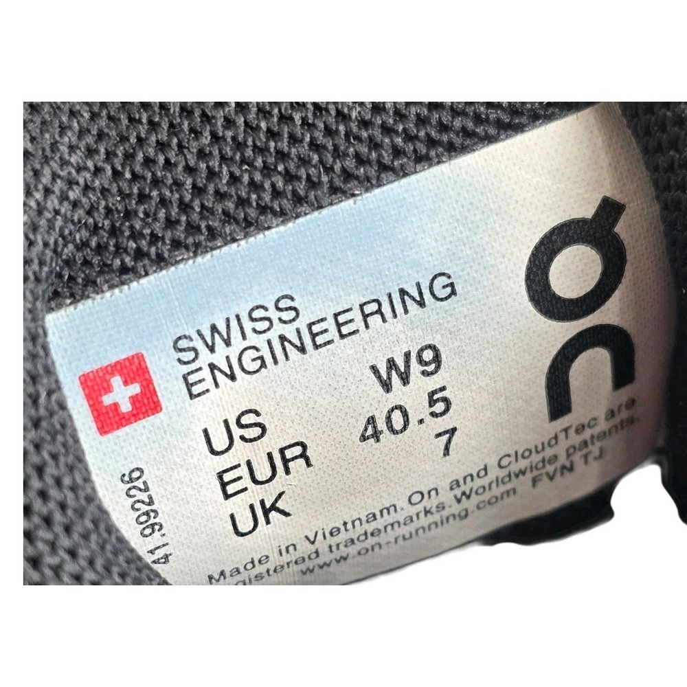 On Running Cloudswift Womens 9 Road Running Shoes Black Rock 41.99226 Breathable - Picture 5 of 13
